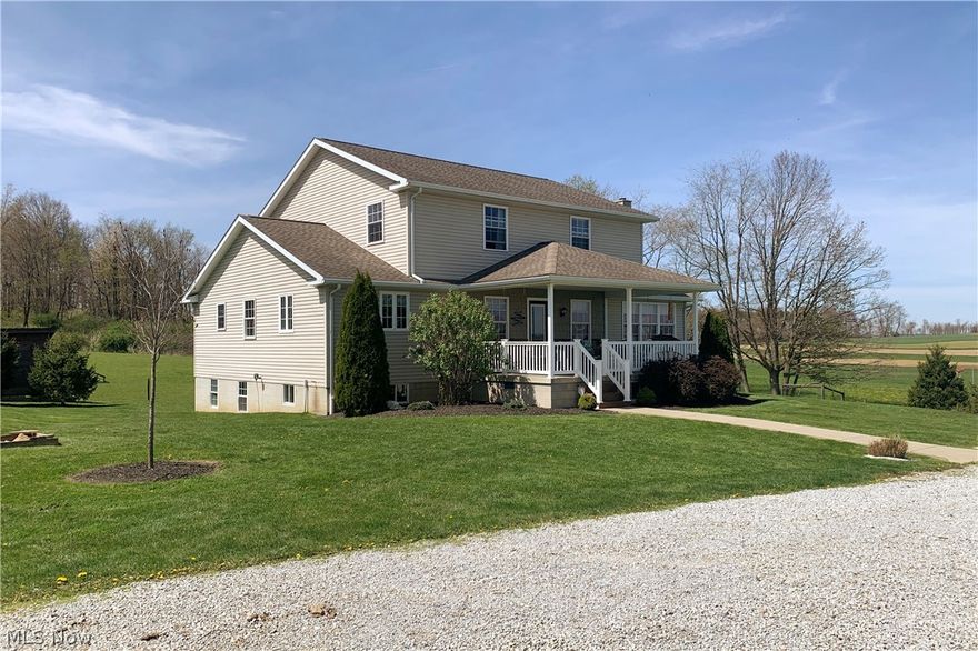 Rural property in Wayne Co. that features a 6BR/2.5BA home on 6.1 acres. The main floor of the home has an open feel, and includes a kitchen/dining area w/a large walk in pantry, along with the living room and 2 bedrooms including the Master Bedroom. The second story offers 4 more bedrooms as well as another full bathroom. The lower level is walkout with storage areas, summer canning kitchen, and laundry area. New maintenance free 12x20 covered deck in rear of the home overlooking the backyard. This property also features a pole barn which includes 4 box stalls and access to the fields around the property perfect for raising animals. 32x40 Heated shop/garage w/block foundation. Fenced pasture, great garden locations, and all kinds of fruit crops including, blackberries, raspeberries, strawberries, and a sour cherry tree. This property is accessed through a longer gravel driveway providing a beautiful private country setting, while only 15 minutes from Wooster OH.