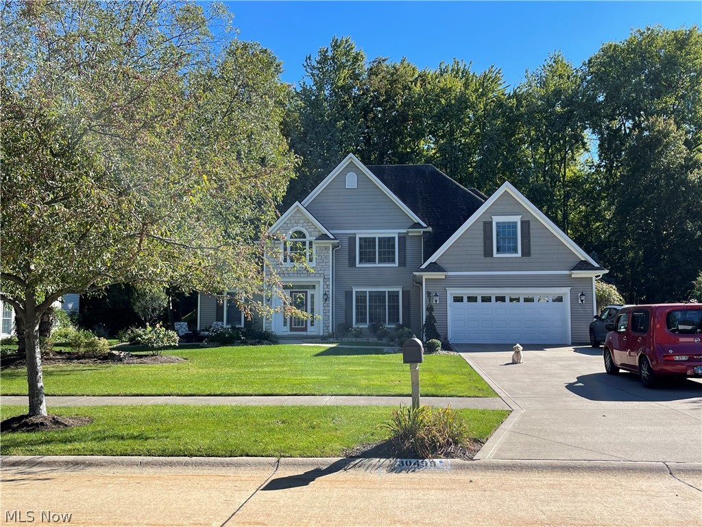 Stunning 4ba Colonial w/many upgrades. 1st floor primary suite w/beautifully renovated bath. Open floor plan w/tall windows showcasing wooded yard, large 2 story foyer, great room w/vaulted ceiling & gas fireplace. Gourmet kitchen w/double ovens, granite tops, 6 burner Viking stove, Subzero fridge, Bosch dishwasher, counter seating & vaulted eating area. Sunroom overlooking south & west. 1st floor has new light fixtures, Hunter Douglas remote controlled blinds & new carpet. 2nd floor has 2 large bedrooms w/walk in closets, Jack/Jill bath w/granite & huge 22x16 3rd bd. Stone walkway & sitting patio in the front, house backs Bradley Nature Park, has large patio w/firepit, wisteria draped pergola, invisible fence & sprinkler system. Heated garage w/built-in storage w/space to park 2 cars & new garage door. Basement is partially finished w/lots of built ins, sink area, workroom, 1/2 bath & 2 crawl spaces. Quiet neighborhood close to Crocker Park, freeways, shopping & Westlake rec center.
