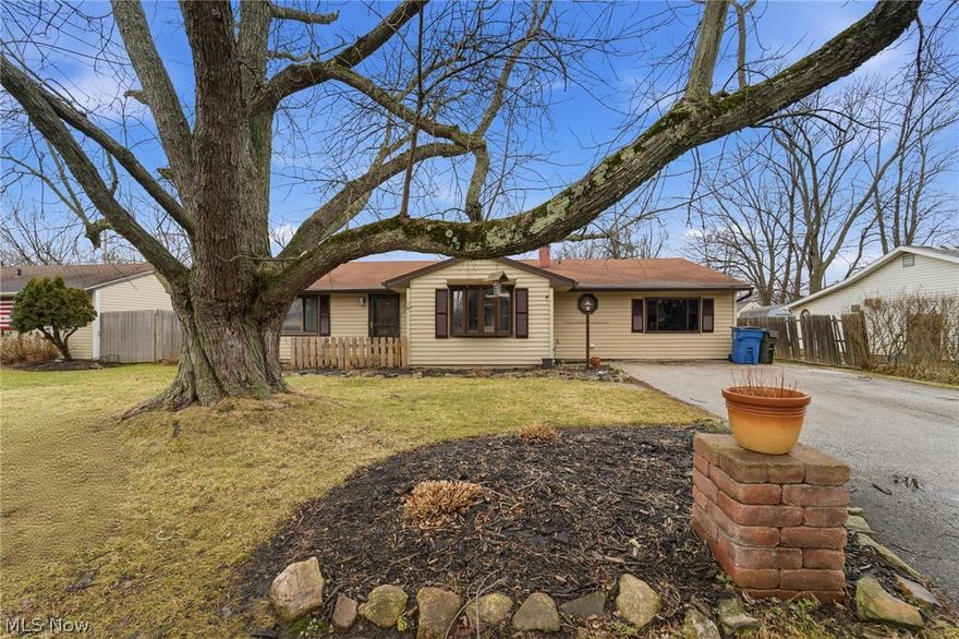 Don't let this quiet exterior fool you! Everything inside has been newly updated and this is a hard to find FOUR bedroom home in the highly sought after Mentor SD. Located just minutes from Lake Erie, shopping, fine dining, entertainment, medical facilities and more, this completely updated and refreshed one floor living space offers great flow and plenty of room to entertain.The sunny eat-in kitchen is a dream with plenty of granite counter space, ample cabinet room, soft close features, bay window, pantry storage and stainless steel appliances. (Fridge and DW - 2025). Traffic flows in to the nicely sized LR w/ all new luxury vinyl laminate flooring (and all rooms have been freshly painted). 3 nicely sized bedrooms and a full bath are located just off the main living space. (The pictures do NOT do this bathroom justice! Gorgeous shower surround, new flooring, new fixtures, showerhead & vanity - come see it for a better look!). The laundry is just off the kitchen and serves as a pass through to the private master suite on the other side. Featuring new flooring, a stunning updated master bath, mirrored bathroom barn door, ample closet space, a gas fireplace and sliding doors out to the enclosed patio/sunroom space and back yard, this will be your peaceful retreat at the end of the day. For those seeking that extra 4th bedroom - don't wait - this one will go quickly!