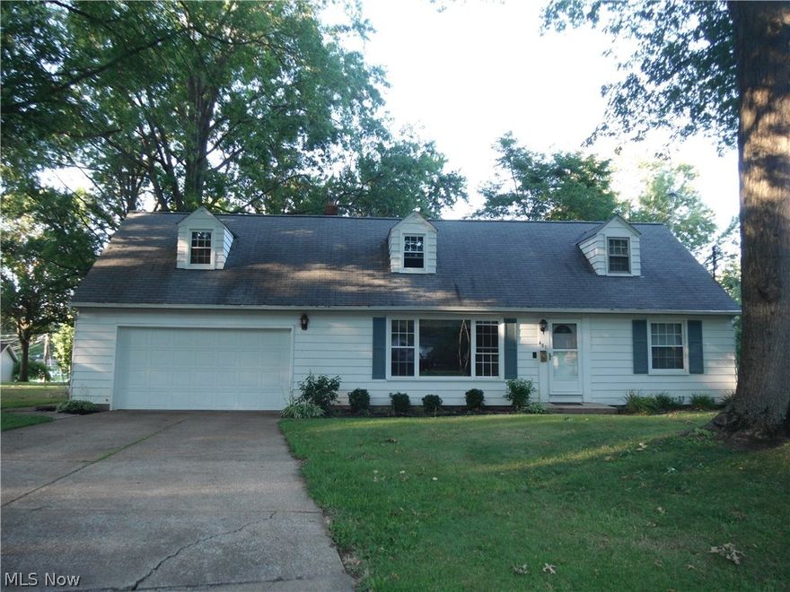 Spacious Cape Cod unlike any others in the neighborhood! Two small bedrooms were combined to create a first floor master suite! Spa-like master bath boasts marble tile floors, dual vanity & beautifully tiled glass shower big enough for two! The kitchen features recessed lighting over a breakfast bar & was updated in 2014 w/ceramic tile flooring, cherry cabinetry & solid surface countertops.  Stainless steel appliances will stay!  A very large bedroom on the 2nd floor w/a spacious tandem room used to serve as the master suite & still can if you prefer!  The waterproofed basement has glass block windows & great potential for more finished living space.  Other highlights include first floor laundry, patio & oversized garage!  And only a minute from SR 58 & Rt. 2!