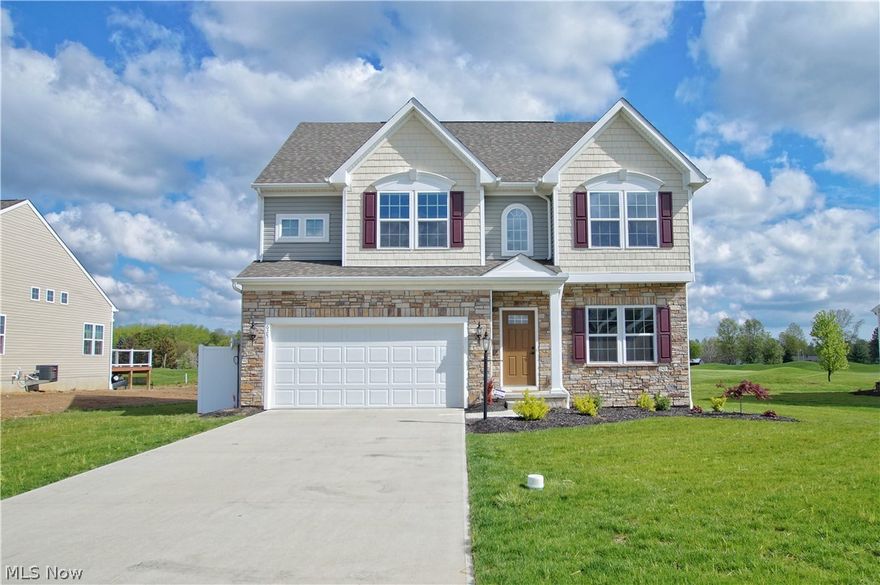 Welcome to this newly built home situated on a premium third of an acre property, backing up to a golf course in the desirable Grey Hawk community! This home includes 4 bedrooms, 2.5 bathrooms, a morning room with views of the golf course, a gourmet eat-in kitchen w/ granite counter tops, a large center island, and upgraded high-end stainless steel appliances. The desirable Venice floorplan offers an open concept, extra living space that can also be used as a den, a 2nd floor laundry room, an attached 2-car garage and a first floor mud room. The Owner's Suite features an upgraded bathroom with a tiled stand-up shower, a double-vanity with granite counter tops and a large walk-in closet. Since building this home owners have spent thousands of dollars by upgrading all kitchen appliances, purchasing washer/dryer, refrigerator, adding blinds, curtain rods, light fixtures, landscaping, added a deck with storage area underneath and installed concrete pad on the side of the house with vinyl f