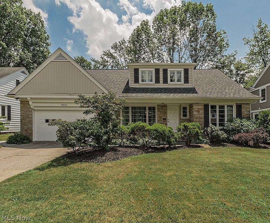 This spacious 5 bedroom 2.5 bath cape cod is ready for you to move into! Spacious eat-in kitchen with stainless steel appliances. Large living room with picture window and fireplace. Formal dining room with views of the gorgeous back yard. Two bedrooms and one full bath on first floor. Three bedrooms and one full bath on second floor including expansive master bedroom with huge walk in closet. All bathrooms have been beautifully updated. Other updates include: windows, HVAC, waterproofing, roof, chimney rebuild and insulation. Finished lower level rec room -- great for hanging out. The large backyard has been beautifully redone with stone patios. Great location: steps to rapid transit and Shaker's walking path. Easy access to freeways. Great commute to downtown, universities, hospitals and University Circle!