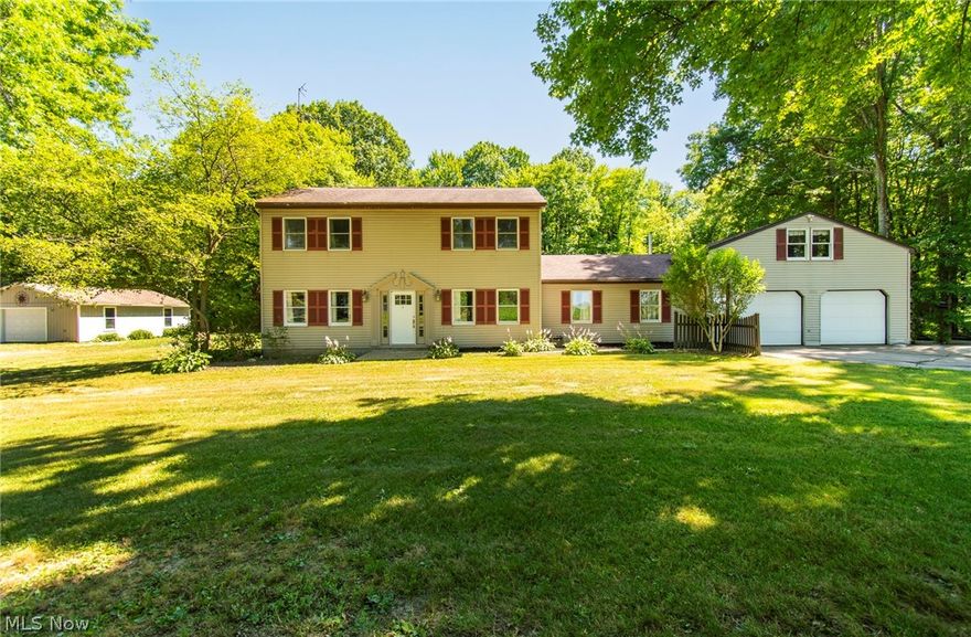 The home you have been searching for is here! This 4 bedroom, 2 1/2 bath home is situated on 1.56 acres in Crestview Local School District and needs nothing except YOU! Featuring a new kitchen with beautiful granite counter-tops and trendy copper finishes and new appliances. The kitchen offers an open concept dining area with fireplace, this area is large enough for a huge dining table and separate seating area. The first floor also hosts a half-bath, office, large bedroom, laundry room and great living room. New LVT flooring throughout. Access to the backyard via a sliding glass door from the living room and door from the dining area. On the second floor you will find a large owners suite with walk-in closet and full bath, two additional bedrooms and an additional full bath. AND, if this is not enough space, you will be pleased to find a bonus room above the large 2 car garage. This bonus room is insulated and ready to be finished for your specific needs. Outside you will find a paved driveway with extra parking space, mature landscaping, a huge backyard and shed. Recent updates include, granite countertops, hardware, new doors throughout, water softener, and first floor bedroom.