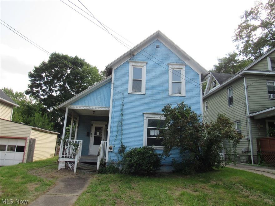 Great opportunity for investment!  Home is at the end of the dead end street.  It was a fenced back yard, 2 bedrooms up and large first floor.  There is some natural woodwork on the first floor.  The electric panel appears newer.  Come and see this home and make it your today.