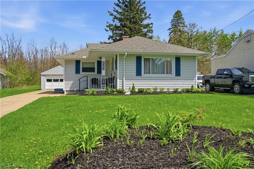 Welcome to this beautifully maintained home in Ashtabula, where functionality, and location come together seamlessly.

From the moment you arrive, you’ll appreciate the welcoming concrete driveway and the bonus of a convenient exterior RV hookup, offering flexibility for travel enthusiasts or guests. The home’s meticulously maintained landscaping and perennial garden create eye-catching curb appeal, setting the tone for what’s inside. Step onto the inviting front porch, a perfect space for relaxing evenings or entertaining friends and family.

Inside, you’re greeted by a spacious 12x17 family room, ideal for gathering and everyday living. Just beyond, a cozy yet expandable dining room provides the perfect setting for both intimate meals and larger gatherings. The updated galley kitchen, complete with a brand new refrigerator, offers efficiency and style for all your culinary needs.

The main level features a beautifully updated full bathroom, conveniently located off the main floor bedroom, creating a comfortable living arrangement. A potential second bedroom on the main floor, complete with a closet, adds versatility and includes available laundry hookups, giving you flexible options for layout and convenience.

Downstairs, you’ll discover an exceptionally large flex space, perfect for a media room, game room, or even a potential additional bedroom. This level also includes a large updated bathroom and available cabinetry, ideal for a craft area, workspace, or additional storage solutions.

Step outside to enjoy the fenced-in backyard, accessible directly from the bedroom/laundry area—perfect for pets, relaxation, or outdoor entertaining. A detached one-car garage adds further convenience.

Situated in a quiet, desirable neighborhood, this home offers peaceful living while remaining close to everything. You’ll love the proximity to local shopping, dining, and amenities, as well as being just minutes from Lake Shore Park and the scenic Ashtabula Harbor.