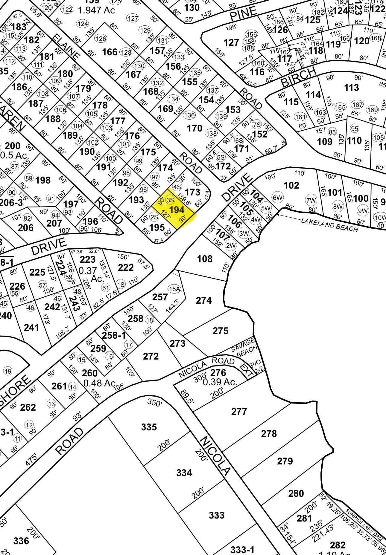 Lakeshore Drive lot 194