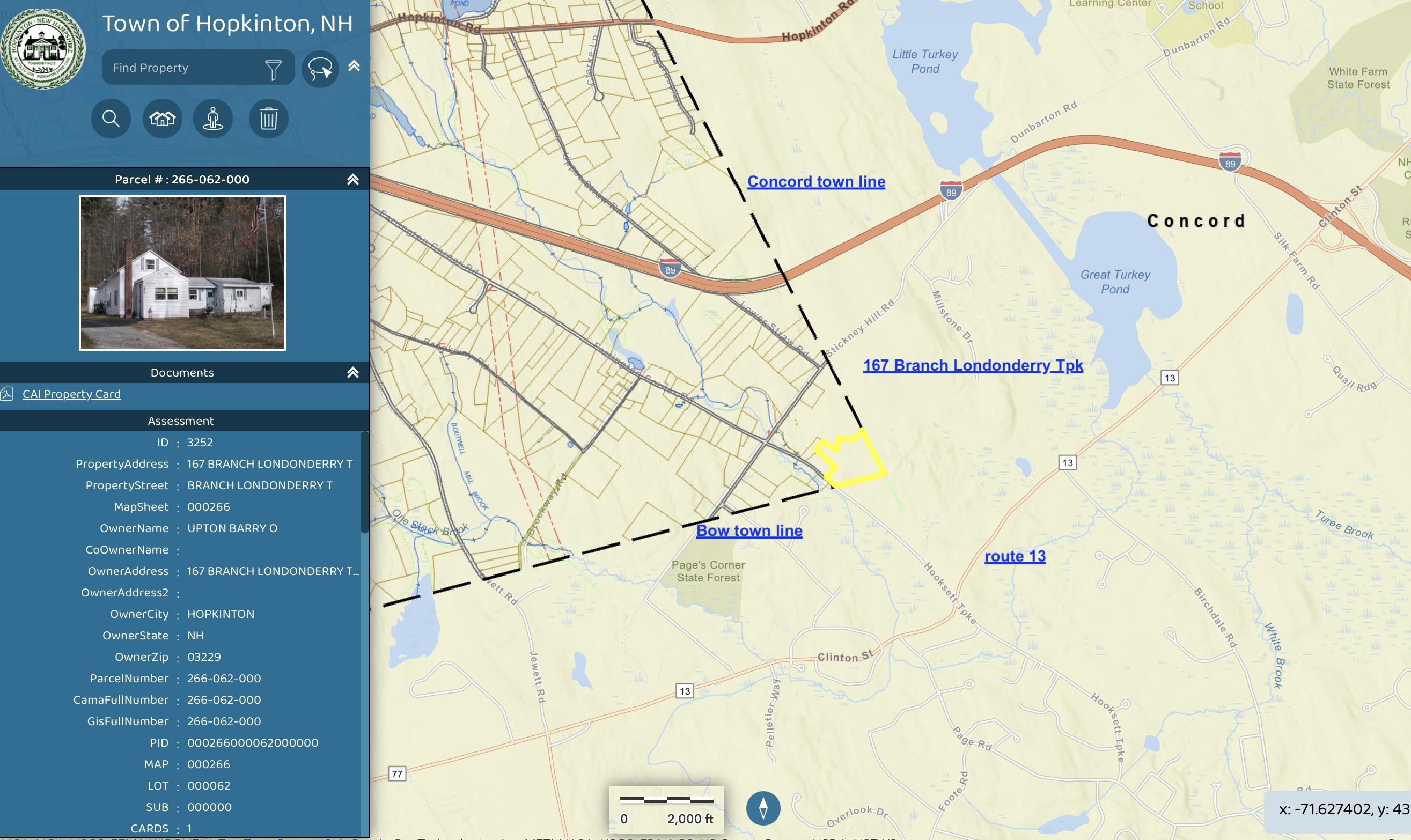 167 BRANCH LONDONDERRY Turnpike