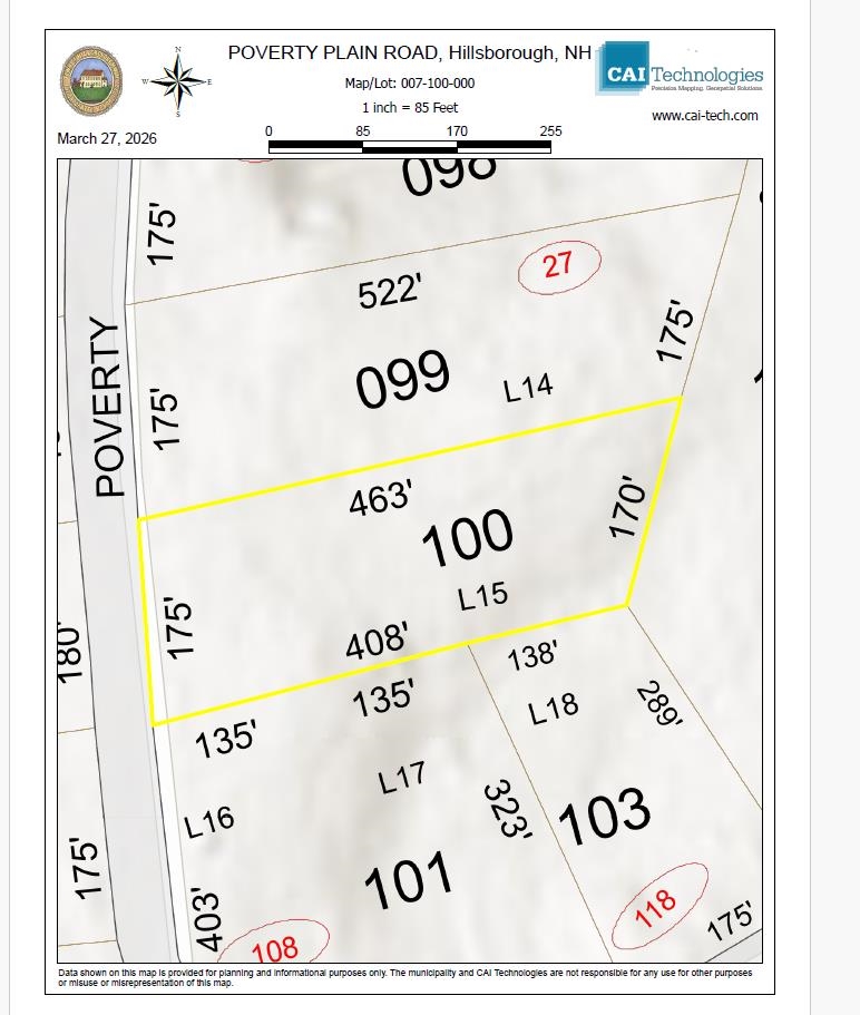 Poverty Plain Road Map 7 Lot 100