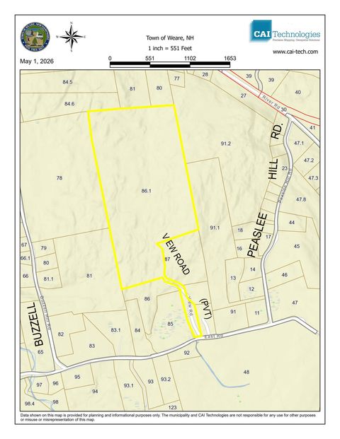0 View Road Map 203, Lot 86 Weare NH 03281