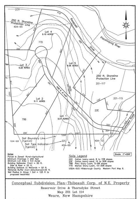 Map 201 Lot 114 Thorndike Road 114 Weare NH 03281