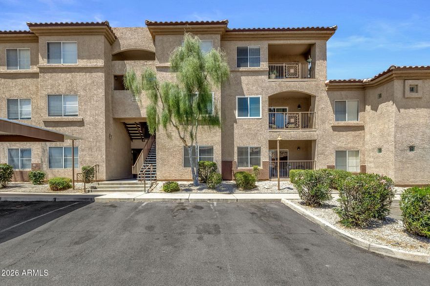 Stylish, updated, and ideally located, this lower-level Fountain Hills condo offers low-maintenance living in a highly accessible location.

This 1-bedroom, 1-bath condo spans 778 square feet and has been fully updated with modern finishes. Inside, you'll find wood-look tile flooring, updated baseboards, and stainless steel appliances that create a clean, contemporary look. The open living space connects directly to a private covered patio, giving you a great spot to enjoy the Arizona climate.

The kitchen is functional and well-designed, complemented by updated lighting, ceiling fans, and a hot water heater for added efficiency. The bedroom is well-sized with natural light, and the layout maximizes space for your daily routine. Located on the lower level for easy access, this unit includes 1 parking space and offers true "lock and leave" living. This is ideal for a full-time residence, seasonal use, or rental opportunity.

The location places you close to Fountain Hills favorites, including shopping, dining, Safeway, and local restaurants. Fountain Park, walking paths, and community attractions are also nearby, making it easy to enjoy everything the area has to offer.

A great opportunity for buyers seeking an updated condo in a central Fountain Hills location.