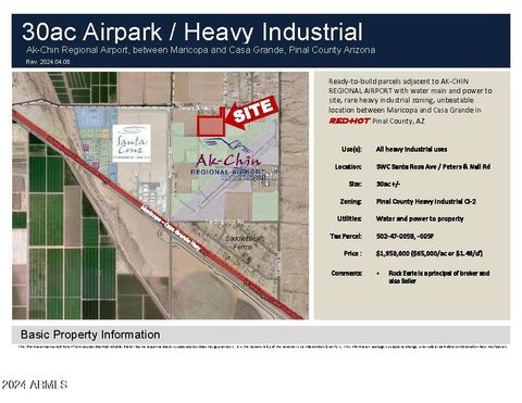 0 W Peters & Nall/Santa Rosa Avenue - Maricopa AZ 85138
