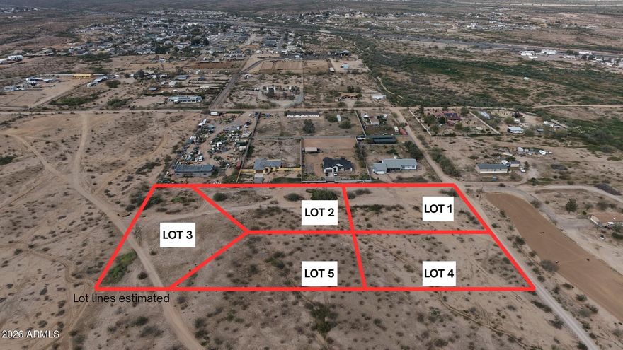 Prime vacant land opportunity in the growing Wittmann, AZ area. This 100% usable property offers 5 level acres already subdivided into 1-acre lots, ideal for residential development or investment. Access to West Gate Community Water is available off 215th Street, reducing upfront infrastructure costs. Electricity available. No flood zone. Flat terrain with easy access. Horses allowed, no HOA. Located near expanding businesses and just minutes from Interstate 303, providing convenient connectivity to the Valley. A rare chance to secure developable land in a rapidly growing corridor with strong future potential. FIVE Tax Parcels included: 50336004U-Y.