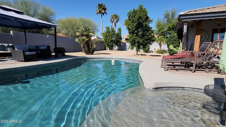 Tranquil Fountain Hills Retreat with Breathtaking Mountain Views! 
Discover your private oasis in beautiful Fountain Hills! This spacious 3-bedroom, 2-bathroom single-level home impresses from the start with a custom garage door. Inside, an exceptional open floorplan awaits, featuring soaring vaulted ceilings and stylish exposed ductwork. With fresh paint and new carpet throughout, this home is truly move-in ready. There is no HOA.
The master suite provides direct access to a sprawling backyard on its quarter-acre+ lot, complete with a sparkling pool and a relaxing baja deck. Backing directly to the Fort McDowell reservation, you'll enjoy unparalleled, unobstructed views of the majestic Four Peaks and Tonto National Forest. This is a rare opportunity to own a slice of Arizona paradise.