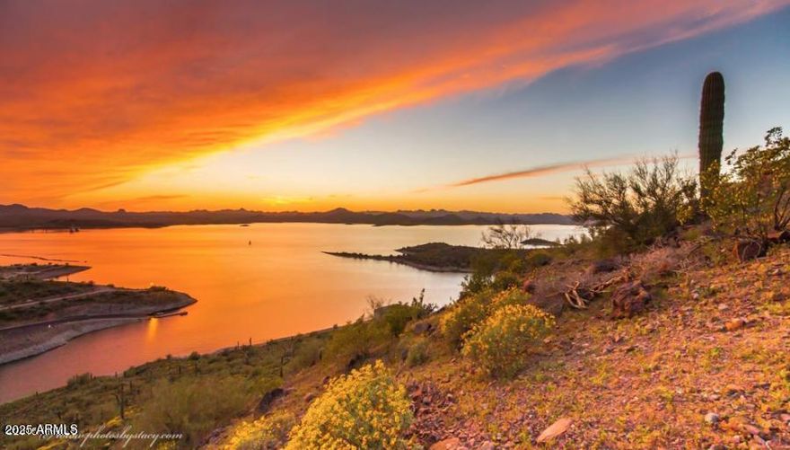 LAKE VIEW  2+ MILES FROM END OF LAKE PLEASANT WITH ELECTRIC  DRIVE AND BUILDING PAD ARE THERE  ALSO LOCATED APPRO FIVE MILES FROM THE HISTORICAL FAMOUS  CASTLE HOT SPRINGS RESORT.  ENJOY PLEASANT HARBOR MARINA AND SCORPIAN BAY WITH RESTAURANTS,RENTAL BOATS AND MUCH MORE