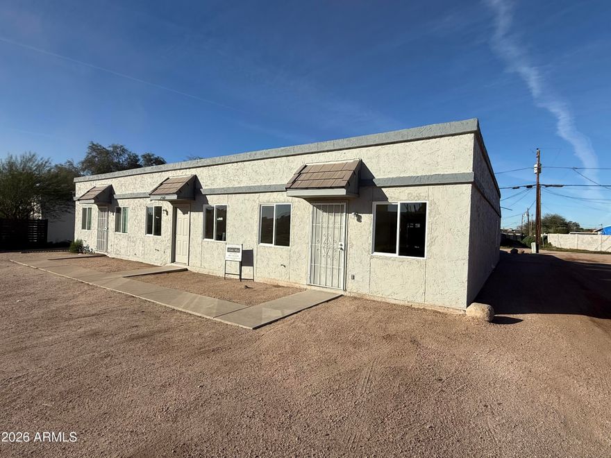 Excellent investment opportunity with strong cash flow potential. This triplex features three well-designed 2-bdm, 1-bath units, each offering an indoor laundry room, private outdoor storage, & covered parking. Two of the three units have been remodeled, providing immediate value with additional upside through renovation of the remaining unit to increase rents. All units are individually metered for water & electricity -keeping operating expenses low. The property is ideally located near the US 60 freeway with convenient access to shopping & dining. Nearby outdoor amenities include hiking, biking, golfing, the Salt River, & local lakes, enhancing tenant appeal. Rent potential for this area is $1,100-$1,400. Buyer to verify all facts, figures and schools.