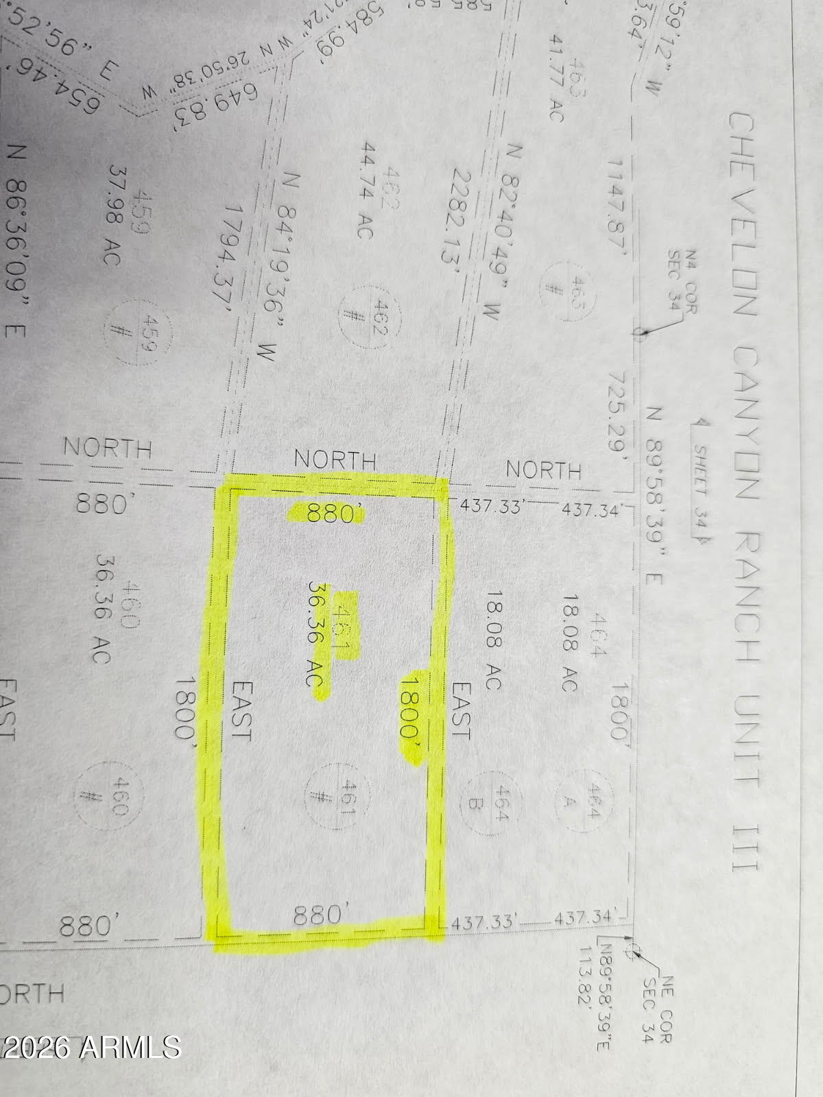 TBD Chev Cyn Ranch #3 Lot 461 -- 461