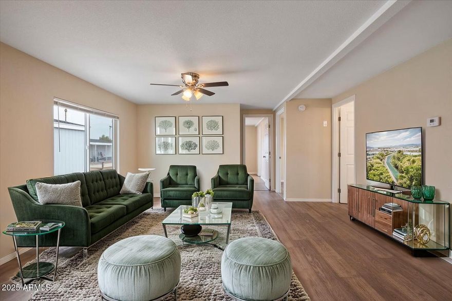 This beautifully remodeled 3 bedroom, 2 bath home offers 1,248 sq. ft. of charm and modern comfort. Step into the spacious kitchen featuring granite countertops, white shaker cabinets, and stainless steel appliances. The perfect for cooking and gathering. Major updates include a new roof (2023), AC unit, and water heater, giving you peace of mind for years to come. With its thoughtful updates and inviting style, this move-in ready home is the perfect place for any family to call their own. BUYER WILL RECEIVE 6 MONTHS FREE LOT RENT & UP TO $8,000 TOWARDS CLOSING COST with FULL price offer. Limited time only! Check the document tab financing options. Lot rent is $845 a month not including utilities & taxes.