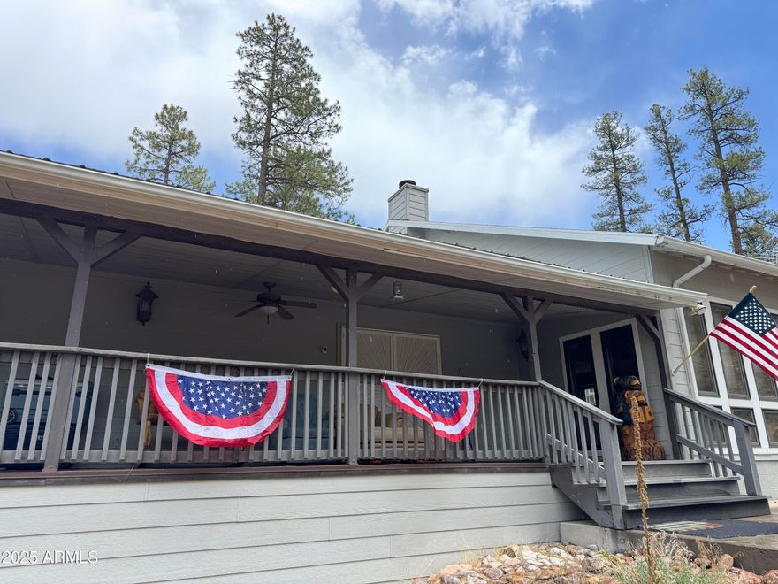 Welcome to your dream getaway in the cool pines of Arizona's mountain country! This beautifully renovated cabin in Heber offers the perfect mix of rustic charm and modern comfort- ideal as a fulltime residence or a vacation escape for the whole family. Step inside to find new flooring , fresh paint, and a smart, open-concept layout that gives priority to the spacious family room, dining area, and kitchen-perfect for the entertaining or simply relaxing by the fire after a day outdoors. An extensive porch greets you and awaits your time playing games or watching the sunset. Designed with a family in mind or ready to house your guests. This cabin offers 3 master suites and an additional full bath off the laundry room. Buyer's to verify all facts and details with the county for themselves.