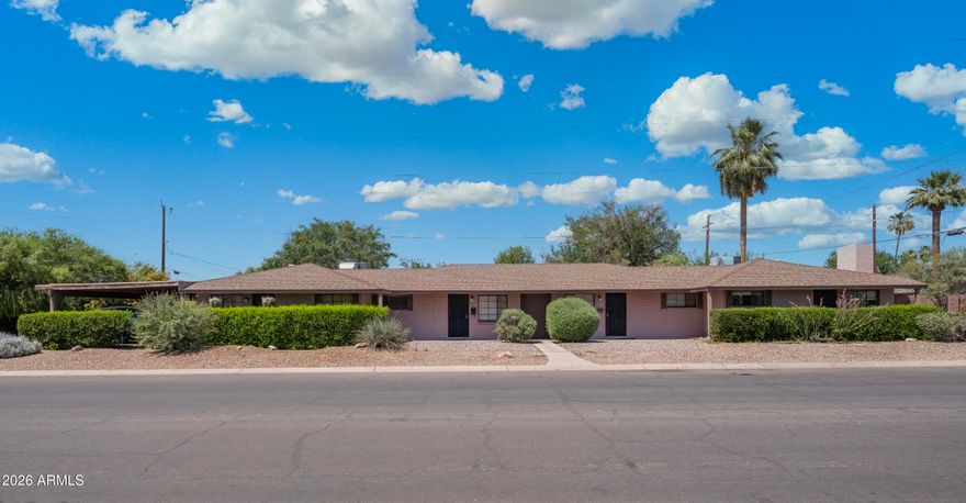 940 E Rose Ln in Phoenix, AZ (85014) is a 4-unit multifamily property located in a highly desirable, quiet residential pocket near the Biltmore area. The 1957 property (approx. 2,450 sqft) features tiled and carpeted flooring, forced air gas heating, electric cooling, and 5 total parking spaces (4 covered, 1 open), offering investors a, well-located, multi-unit opportunity. PROXIMITY TO LIFESTYLE: Nearby popular restaurants and shopping at Biltmore Fashion Park and Uptown Plaza. SCHOOLS: Located within the Madison Elementary School District (Madison Rose Lane School). INVESTMENT APPEAL: Located in a rapidly developing, desirable part of Phoenix. PLEASE DO NOT DISTURB TENANTS.