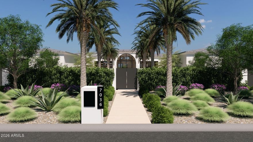 Presenting an extraordinary Santa Barbara Contemporary estate--a newly constructed masterpiece set on an expansive 50,000 sq ft lot, offering 4 bedrooms, 7 bathrooms, and a rare 6-car garage within a completely private, gated compound.

From the moment you arrive, the property makes a breathtaking impression. A fully curated landscape--where every mature tree and plant was intentionally installed--creates a lush, resort-like setting. Towering palm trees guide you along the grand approach to the home's entrance, setting the stage for the elegance that awaits inside.

Step through the dramatic barrel-vaulted foyer, where sophistication immediately unfolds. A stunning formal dining room is framed by striking glass wine columns, while across the foyer a sleek, architecturally impressive contemporary office offers the perfect executive retreat.

The heart of the home is an exceptional great room with soaring 18-foot ceilings, designed for both luxurious living and grand entertaining. The chef's kitchen showcases an oversized statement island, exquisite Taj Mahal quartzite countertops, custom-crafted cabinetry, and a full suite of premium Wolf and Sub-Zero appliances. A spectacular custom-designed contemporary fireplace anchors the space. For effortless hosting, a fully equipped back kitchen is discreetly tucked away--ideal for catering private events while maintaining the home's pristine presentation.

The entertainment experience continues into the remarkable game room and designer bar, finished with the finest materials and craftsmanship. Adjacent is a state-of-the-art theater featuring a dramatic back wall that opens at the touch of a button, seamlessly connecting the theater to the game room for the ultimate entertainment environment.

A breathtaking 44-foot wall of pocketing glass disappears to create a flawless transition between indoor and outdoor living. Step onto the expansive covered patio overlooking a resort-style backyard complete with a stunning pool and spa. Towering palms frame the water features, while a perimeter of mature Ficus trees surrounds the estate, providing unparalleled beauty, serenity, and privacy.

The luxurious primary suite is a true sanctuary, featuring expansive windows that capture picturesque views of the resort-style grounds. The spa-inspired primary bath includes dual water closets, an oversized steam shower with dual showering stations, rain heads, handhelds, and body sprays in a sleek contemporary design. The suite is completed by expansive his-and-hers closets, fully customized with the highest-quality cabinetry.

Each additional bedroom offers ensuite baths and beautifully designed walk-in closets, finished to the same exceptional standards found throughout the home.

This is a residence designed for the most discerning buyer, combining architectural beauty, cutting-edge amenities, and resort-level living.

Welcome to one of Paradise Valley's most exclusive new construction estates--where luxury, privacy, and impeccable design meet.
