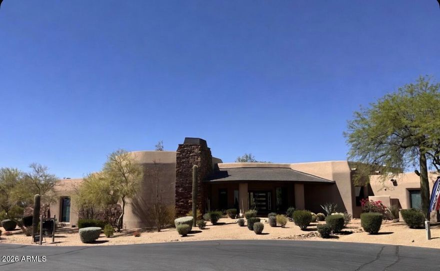 **IMMEDIATE FULL CLUB MEMBERSHIP AVAILABLE AT CLOSING.**
Fully remodeled from top to bottom with all major systems replaced, this exceptional custom residence is perfectly positioned on the 4th hole of the renowned Jack Nicklaus Signature Golf Course at Desert Highlands Country Club.

Blending timeless architectural character with modern luxury, the home offers remarkable privacy and undeniable presence. A spectacular rooftop deck delivers sweeping 360-degree views of the mountains, city lights, and golf course -- complete with a fireplace, creating an unforgettable setting for sunset gatherings and evening entertaining.
Meticulously maintained, the residence features **4 bedrooms plus a dedicated home office**, **4 full bathrooms**, **2 powder rooms**, and a **spacious 3-car garage** **IMMEDIATE FULL CLUB MEMBERSHIP AVAILABLE AT CLOSING.**
Fully remodeled from top to bottom with all major systems replaced, this exceptional custom residence is perfectly positioned on the 4th hole of the renowned Jack Nicklaus Signature Golf Course at Desert Highlands Country Club.

Blending timeless architectural character with modern luxury, the home offers remarkable privacy and undeniable presence. A spectacular rooftop deck delivers sweeping 360-degree mountain, city-light, and golf course views complete with a fireplace, creating an unforgettable setting for sunset gatherings and evening entertaining.

Meticulously maintained, the residence features **4 bedrooms plus a dedicated home office**, **4 full bathrooms**, **2 powder rooms**, and a **spacious 3-car garage**. The dramatic great room welcomes you with soaring **20-foot ceilings**, warm wood flooring, and a striking custom **copper fireplace**. Expansive new Andersen Deluxe Windows and Sliding Glass Doors flood the home with natural light and frame picturesque views of the resort-style backyard.

The **newly redesigned kitchen** is a chef's dream, showcasing a **Wolf induction range**, **Wolf stainless steel double ovens**, **Sub-Zero refrigerator**, and an oversized island ideal for entertaining and everyday living.

Step outside to your private desert oasis, featuring a **sparkling pool, spa, and generous patio spaces** perfect for relaxing or hosting gatherings in complete serenity.

The primary suite is a true retreat, offering a luxurious spa-inspired bath and an expansive walk-in closet outfitted with **custom, furniture-grade cabinetry** for exceptional organization and storage.

Living in **Desert Highlands Country Club** means enjoying a world-class lifestyle, including:

* Jack Nicklaus Signature 18-Hole Golf Course
* Access to local reciprocating private golf clubs
* 18-hole putting course for all skill levels
* State-of-the-art pickleball & tennis center with grass, clay, and composite courts
* Bocce ball courts
* Newly renovated, full-service fitness center
* Scenic stocked lake and welcoming dog park

The beautifully remodeled clubhouse reflects casual Southwestern elegance and provides an inviting atmosphere for dining, socializing, and entertaining. Residents also benefit from exceptional on-site home services and **24/7 professionally trained security**, ensuring peace of mind within this prestigious gated community.

**Discover the rare opportunity to own a fully remodeled home with immediate club access in one of Scottsdale's most coveted private communities. Experience Desert Highlands and this remarkable property firsthand.**

deserthighlandsscottsdale