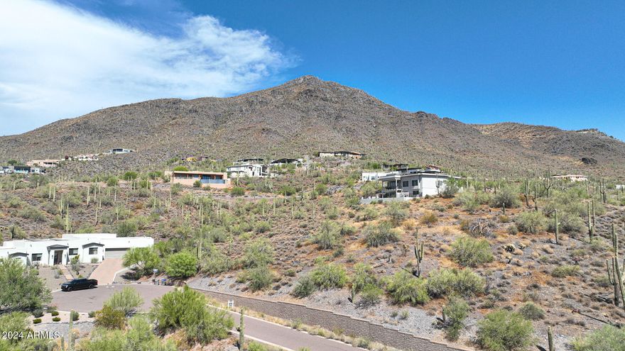 Beautiful upper lot with magnificent views of Phoenix to your left and Cave Creek to your right.  All utilities are already to the lot (gas, electric, water, sewer, cable) and no HOA.