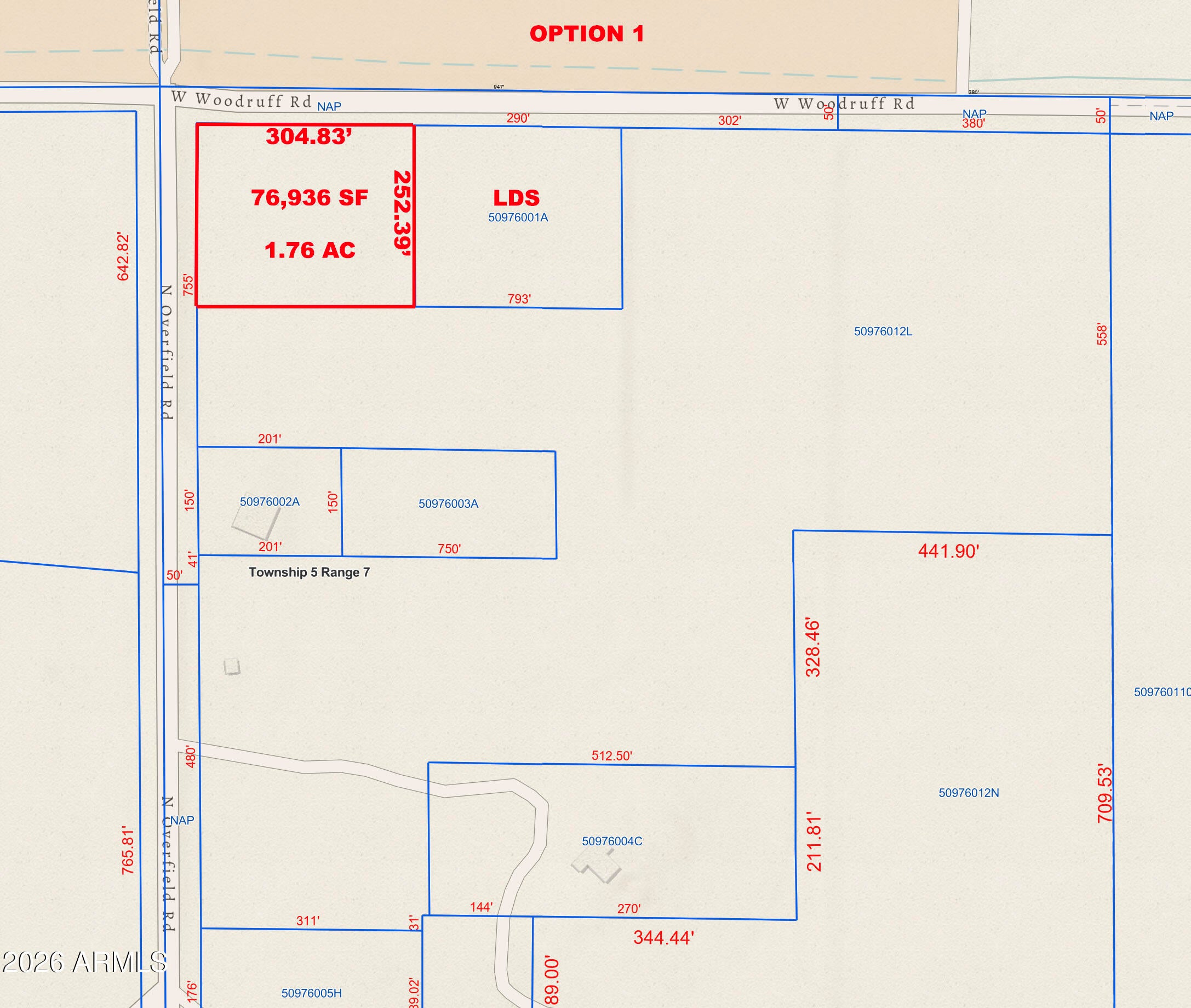 1.67 ACRES N OVERFIELD Road -