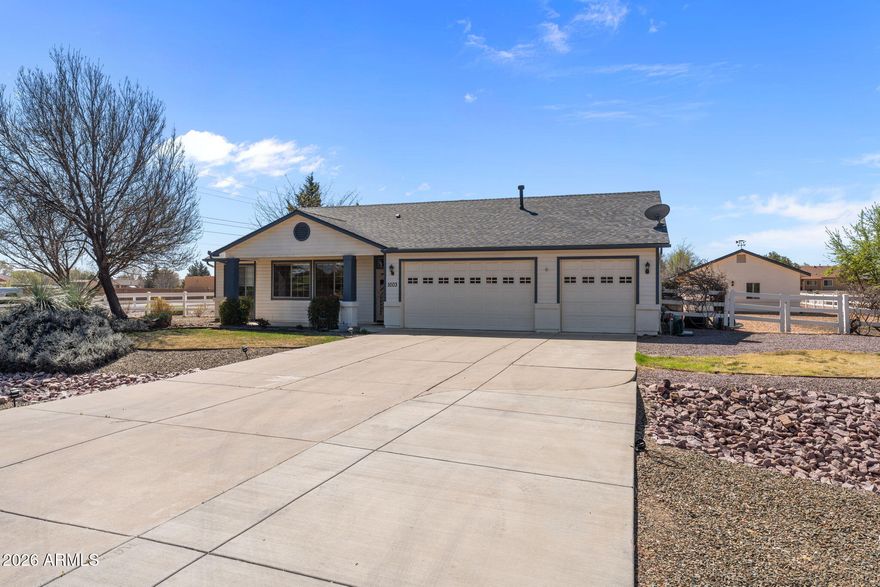 Welcome to your own slice of peaceful Arizona living in the heart of Chino Valley. Situated on just over an acre (1.07 acres), this beautifully maintained single-level ranch-style home offers space, versatility, and the kind of outdoor lifestyle that's hard to find. This 4-bedroom, 2-bath home features a thoughtfully designed layout, including 2 spacious additional rooms - perfect as craft rooms, bonus living areas, home office, or guest retreat--giving you flexibility to fit your lifestyle. The primary bathroom was tastefully remodeled in 2020, offering a fresh, updated feel where it matters most. Step outside and you'll immediately feel what makes this property special. The fully usable acreage is dotted with mature, producing fruit trees--including apple, Asian pear, cherry, and peach along with established grapevines, creating your very own backyard orchard. Enjoy Arizona evenings under the pergola-covered spa, or relax and entertain on the paver patio, surrounded by wide open space and fresh air. Need room for projects, storage, or hobbies? The detached shop provides additional functionality and flexibility for whatever you need. Whether you're looking for space to spread out, room to grow, or simply a quieter pace of life with modern comforts, this property offers the perfect blend of charm, usability, and opportunity.