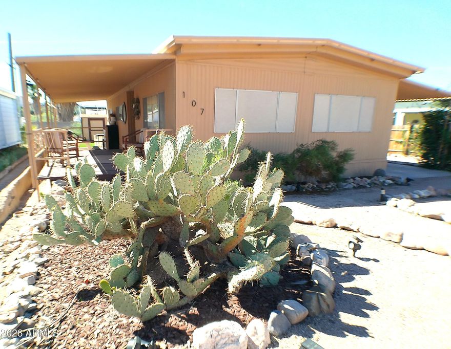 This adorable 2 bedroom 2 bathroom home has been completely remodeled and upgraded! A gallery kitchen with upgrated cabinets, granite counter tops and backsplash. Newer appliances with a gas stove top! A chefs dream! Updated bedrooms and bathrooms. Newer wood like flooring throughout! Outdoor living is ideal with a big desert style yard and covered patio. A true piece of heaven.