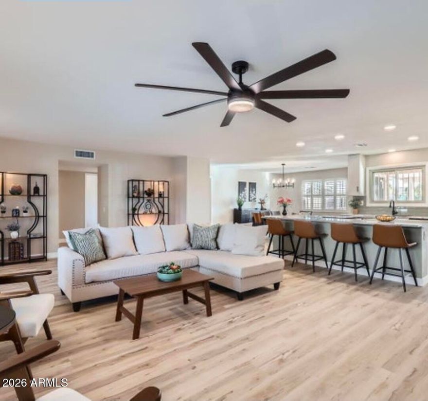 Welcome to this beautifully fully remodeled 3-bedroom 2-bathroom home located in the highly desirable55+ community of Sun City West. This move in ready home has an open floor plan with all the modern updates. Including updated flooring, remodeled kitchen and baths, fresh modern touches, and abundant natural light. This home also features a two-car garage, covered patio, and private fenced in backyard perfect for relaxing and entertaining. Sun City West lifestyle includes 9 golf courses, multiple recreation centers, resort style pools. Fitness centers, pickle ball and tennis courts. Whether you are looking for a full-time residence or a seasonal retreat, this home combines comfort and style, and unbeatable active adult lifestyle. COME SEE ALL THIS HOME HAS TO OFFER!!!!!