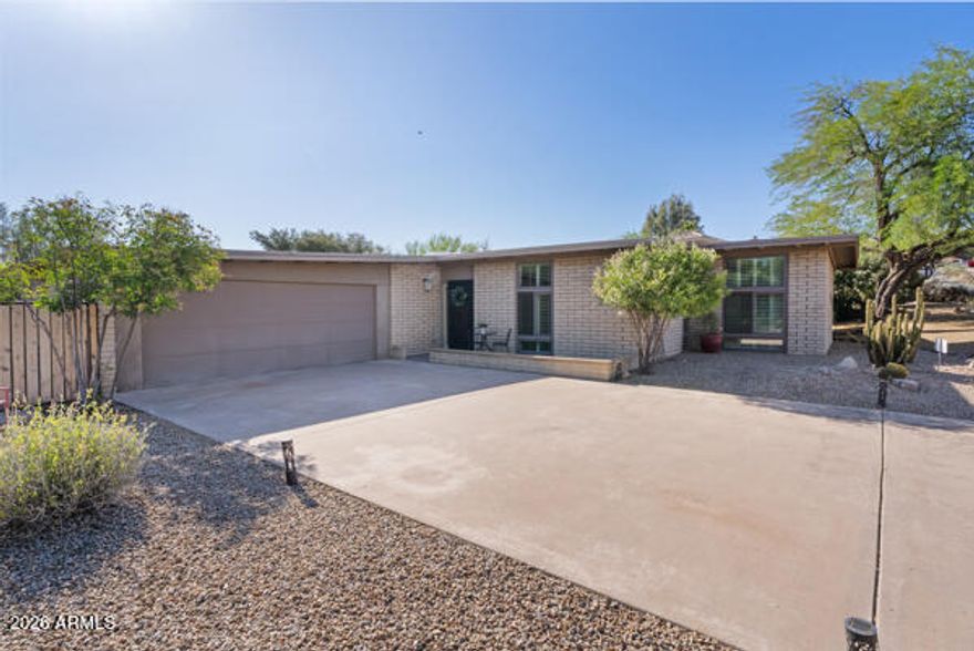 Welcome to a rare opportunity to own a Blaine Drake-designed residence, inspired by the principles of Frank Lloyd Wright. Set on an expansive 0.375-acre lot in the foothills of Fountain Hills, this home offers a unique canvas for those who appreciate architecture and design. With clean lines, intentional layout, and a strong connection to the surrounding desert landscape, the foundation is here. For buyers seeking an effortless transition, the home presents a turn-key opportunity, with furnishings and housewares available for purchase--allowing you to begin enjoying the home from day one. While perfectly comfortable today, the home's clean lines and intentional layout serve as an inspiring canvas for those looking to introduce refined personal touches that honor Drake's original architectural vision. The backyard presents a private retreat with a pool and generous covered space, offering an exceptional indoor-outdoor living experience. This is more than a home - it's an opportunity to own a piece of Arizona architectural history.     

Blaine Drake architecture is considered Mid-Century Modern, specifically within the niche of Mid-Century Desert Modernism in Arizona. A former apprentice of Frank Lloyd Wright, Drake established his practice in 1945 and was a key figure in designing climate-responsive homes characterized by concrete block, wood beams, and large expanses of glass. He focused on integrating residential architecture with the natural Arizona landscape. This home sits perfectly in the lush desert setting of Fountain Hills.