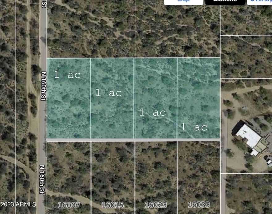 This 4 Acre lot is in the quiet area. The entrance to the lot is from 160th Street.  MLD survey is available under documents tab.   Please see the pictures and documents tab for the lot location.  This listing is for all 4 lots as listed on the MLD for 4 acres total.