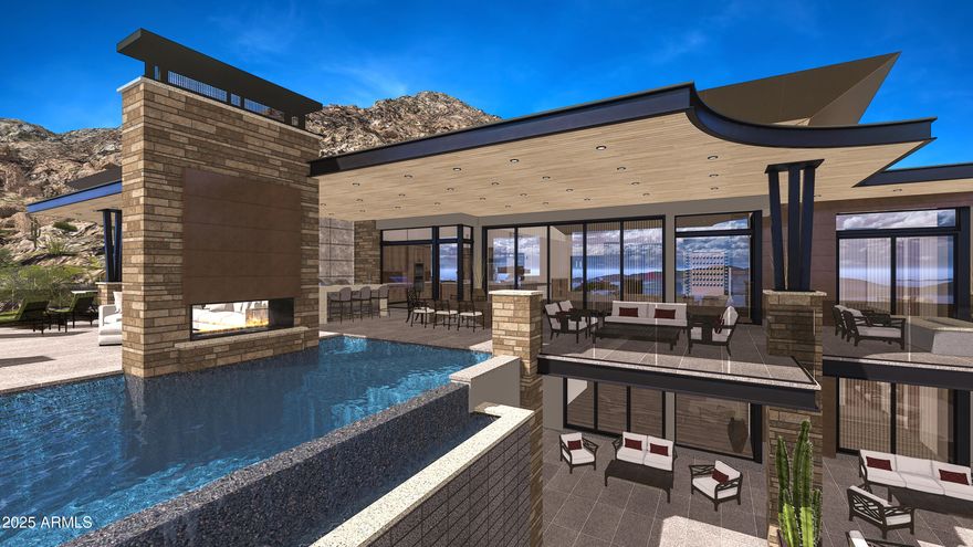 PRE CONSTRUCTION PRICE - FULL GOLF MEMBERSHIP AVAILABLE TO BUYER.  The Continental Mountain is the backyard for this extraordinary Cintarosa home.  The largest site in the neighborhood, this home itself will sit on a knoll dramatically above its point of entry allowing for expansive mountain and valley views.   This sleek contemporary home is encapsulating modern luxury with the natural surrounding beauty of the Sonoran Desert and private 25 Acres. Nestled at the end of a winding road, perched into the hillside where the horizon paints an exquisite blend of colors during the sunrise and sunset. Featuring elements of stone, glass and wood this home will come together harmoniously to create an elegant symphony textures and forms. The heart of the home is a great room space with open kitchen featuring floor to ceiling windows that will capture the panoramic vistas, inviting the outside in. The patio spaces are an extension of the home's grace, boasting an infinity-edge pool and spa that will seemingly blended with the horizon.  Enjoy the bar/bbq along with dining area for al fresco meals, and a fire pit where stories will be shared under the starlit skies. 
This floorplan allows for 100% single level living with main floor featuring split primary bedroom, two private guest en-suites, wine room, study and 5 car garage.   Lower level encompasses a large game /bonus room and two private en-suites.    Perfect for a couple or entertaining groups of family and friends this 7945 square foot 5 bedroom, 5 car garage home with a total of 14,320 square feet under roof is waiting for you. 
Automobile lifts can be added in garage for additional car storage. 
BUYER AND READY TO TRANSFER UPON APPROVAL FROM DESERT MOUNTAIN CLUB AND A SUCCESSFUL CLOSE OF LAND AND HOME BUILD CONTRACT