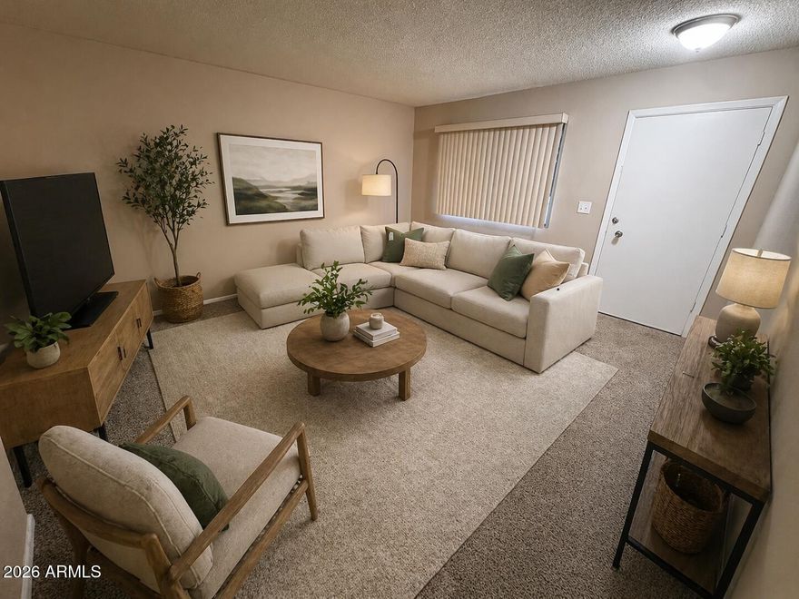 REMODELED MOVE IN READY BEAUTIFUL 1BD/1BA END UNIT TOWNHOME! White kitchen cabinets with granite countertops,   walk in tile shower. Inside spacious laundry room, leads out to covered parking. Welcome to Sun City, Arizona ''The Original Fun City'' This 55+ community enjoys safety, & low taxes. Sun City has remained a vibrant community for snowbirds, and retirees. There are several golf courses, rec centers, pools, gyms, and the best medical practitioners at major hospitals and private practices. The surrounding towns have professional sports, theatres, casinos, and lots of shopping options. This townhome is conveniently located near a breezeway to the Kroger/Fry's grocery store shopping complex with restaurants, and shops.