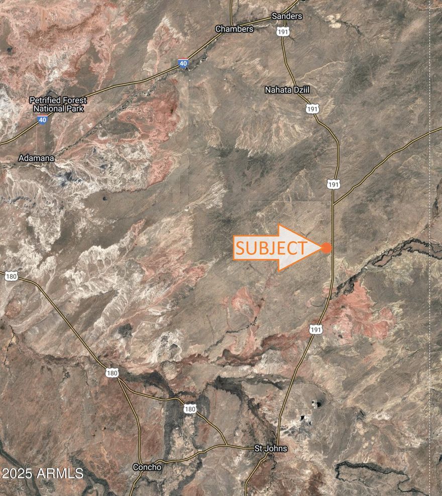 LARGE 40 ACRE PARCEL FOR SALE NORTH OF ST JOHNS, AZ. GREAT OPPORTUNITY TO OWN ACREAGE IN NORTHERN ARIZONA WITH GORGEOUS PANORAMIC VIEWS FOR AN AFFORDABLE PRICE. ONLY TWO MILES FROM THE HIGHWAY & JUST A SHORT DRIVE TO MANY POPULAR NORTHERN ARIZONA DESTINATIONS. APPX 6200 FT ELEVATION.  PERFECT FOR AN OFF-GRID OR RECREATIONAL SET UP.  ZONED AGRICULTURE APACHE COUNTY APN 205-13-004. *SELLER MAY CARRY*BUYER TO VERIFY SCHOOLS, ZONING/USE, UTILITIES, ACCESS & ALL PERTINENT INFORMATION* DIRECTIONS: US HWY 191/CR N7209 (MP 341) - WEST ON N7209 JUST UNDER ONE MILE, SOUTH ON N7123 JUST OVER ONE MILE. PARCEL TO THE EAST. DO NOT USE ADDRESS TO LOCATE, ROUGH ROADS, MUST USE COUNTY GIS MAPS & GPS COORD 34.832808, -109.250550.