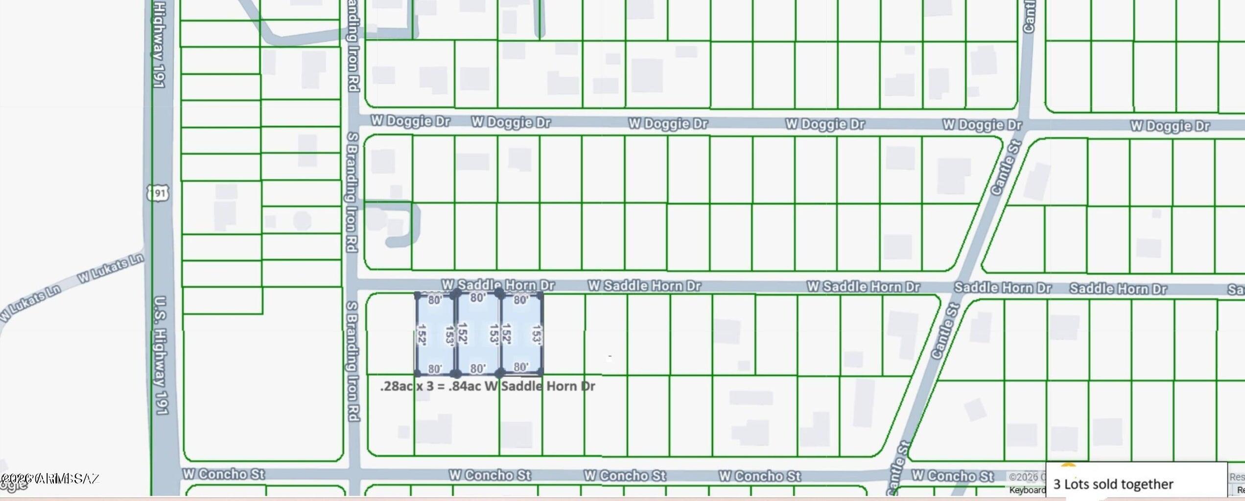.84ac W Saddlehorn Drive 230 - 232