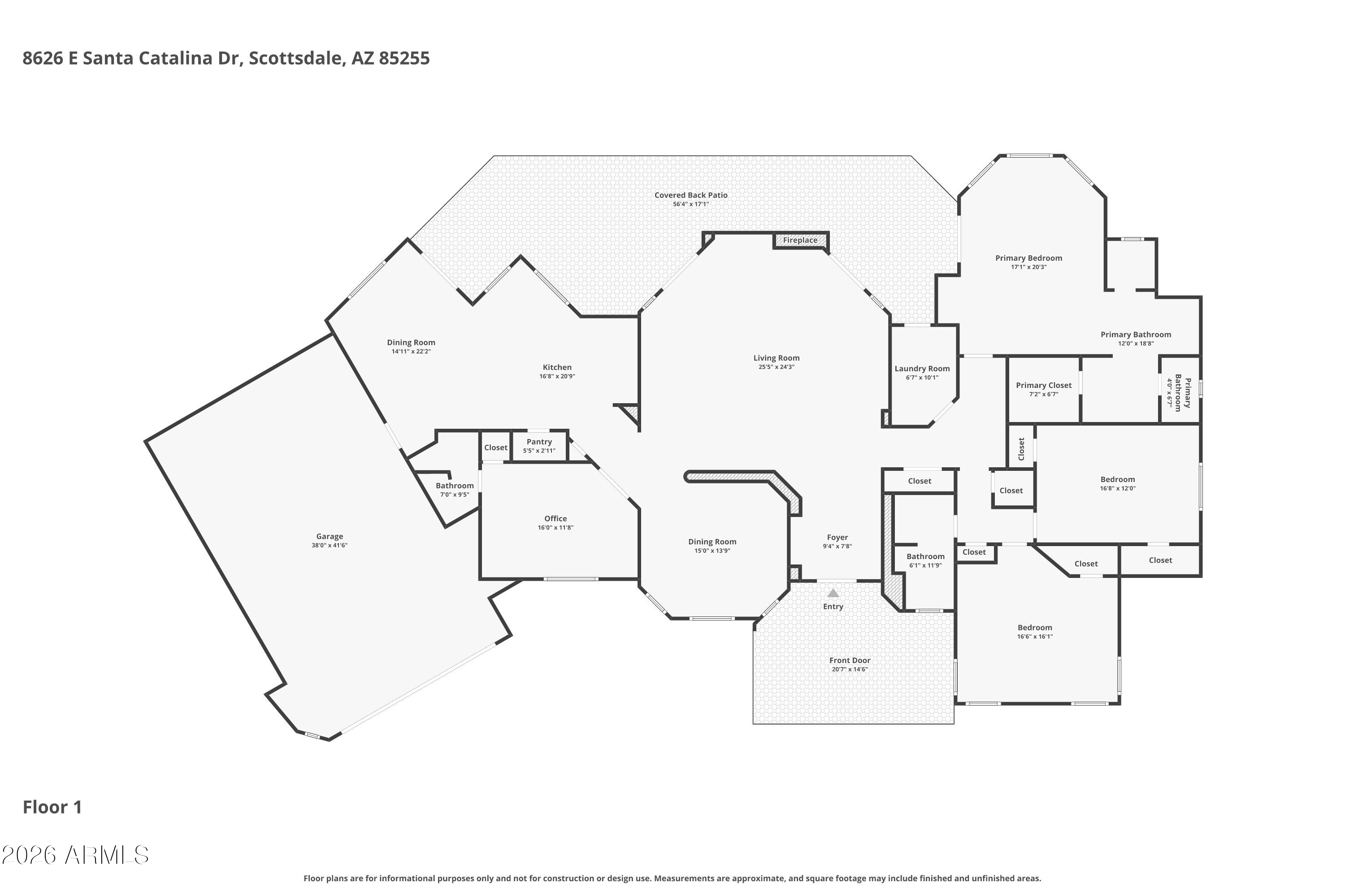 8626 E Santa Catalina Dr, Scottsdale, AZ, 85255, USA, 4 Bedrooms Bedrooms, ,3 BathroomsBathrooms,Residential,Contingent,8626 E Santa Catalina Dr,7043850