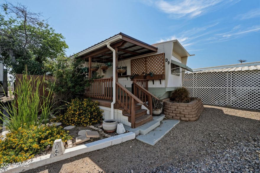 Welcome to easy living in this charming 1 bedroom, 1 bathroom home located in XB Trailer Park! This cozy retreat offers a comfortable layout with the convenience of in-home laundry, plus access to community amenities including a sparkling pool, grilling area, and coin-operated laundry facilities. Perfect for seasonal living or year-round enjoyment, this community is conveniently located near shopping, dining, golf, and freeway access. Buyer must apply for and receive approval from MAR Communities prior to purchase. Don't miss this affordable opportunity to enjoy all that Mesa has to offer!
