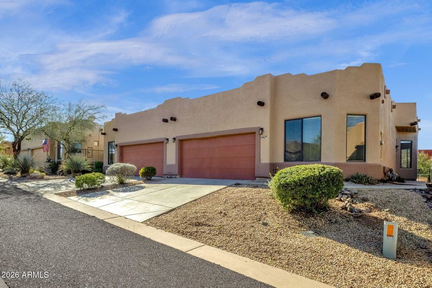 Motivated Seller!!
Desert charm meets modern comfort at 6067 East Knolls Way S in the heart of Cave Creek. This beautifully refreshed 2-bedroom, 2-bath home offers approximately 1,400 sq ft surrounded by stunning mountain views in every direction. Step inside to a bright, open layout featuring fresh interior paint and brand new carpet in all bedrooms. The kitchen shines with quality stainless steel appliances in excellent condition, ready for everyday living or entertaining. Major upgrades--including a replaced roof and water heater--provide added peace of mind. Enjoy quiet desert mornings, colorful Arizona sunsets, and convenient access to local dining, shopping, and outdoor trails. Move-in ready and waiting for you.
