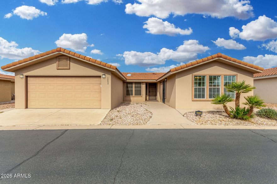 2-MASTER SUITES, + FLOOR ALLOWANCE!  Experience true desert living in this sustainably built stucco home offering exceptional utility savings, spacious 3 bedroom/3 bath (2-master bedrooms w/ den, open-concept home. One of the masters ensuite having its own entry/exit from outside as well as inside the home. Kitchen has been upgraded with granite counters and cabinets. The expansive area flows seamlessly into a sun-drenched Arizona room creating the ultimate indoor-outdoor living experience. The garage is sizable for 2 cars w/ cabinets. The Arizona room offers a protected, breezy space for relaxing, while leaving plenty of room in the yard for grilling and activities. Steps from your front door, the clubhouse serves as an extension of your home, offering a bustling calendar of concerts, shows and social activities. Dolce Vita, a sought-out 55+ community nestled close to the base of the Majestic, Superstition Mountains in Apache Junction, Arizona, offers a  desert vibrant lifestyle with stunning mountain views where residents enjoy an active lifestyle with full range of amenities that include a 3,300 clubhouse that offers; state of the art gym, dance hall, card room, crafts room, pool hall, library, movie-room, zero-entry/walk-in pool, pickleball courts, mini putting green, shuffleboard, 3-dog parks, exercise classes (inside/outside pool) and much more.