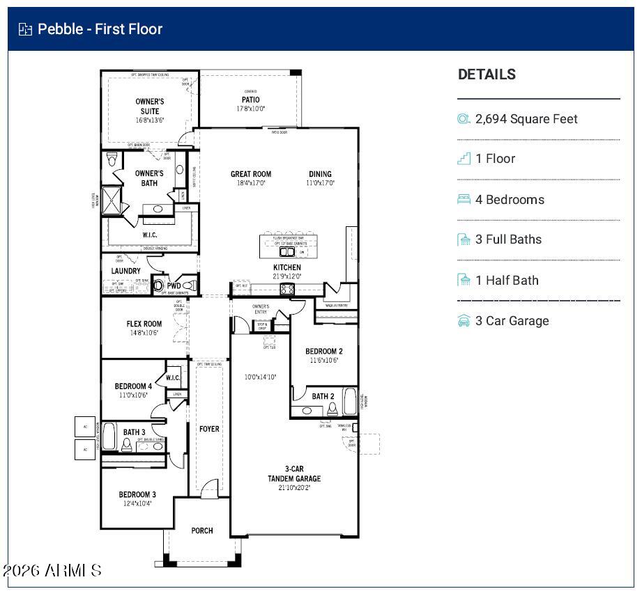Photo of 2521 E Cabernet Way, San Tan Valley, AZ 85143 (MLS # 7095898)