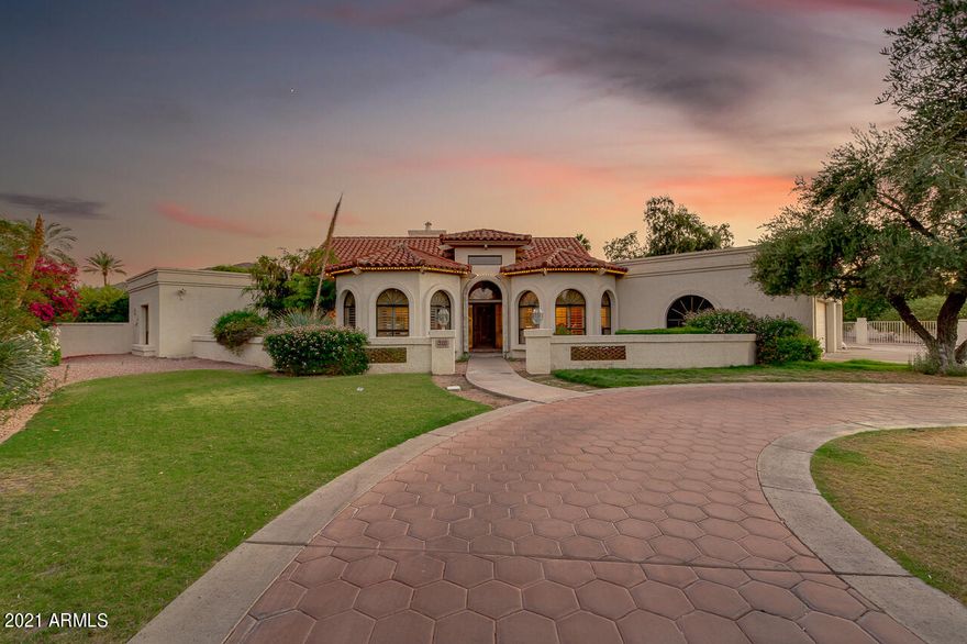 Ready to fall in love with this stunning property nestled in the guard gated community of Finisterre in PV! Inside you'll find high vaulted wood beamed ceiling, saltillo tile flooring throughout, skylights, inviting living spaces, plantation shutters, roman pillars, ample bedrooms, and a fabulous wet bar. The cozy loft perfect to be used as a library! The gourmet kitchen is outfitted with high-end appliances, plenty of cabinets, and tile splash. Incredible master retreat includes a private exit and its own fireplace & master bath. The master bath features dual sinks w/makeup area, jetted tub, huge walk-in closet, and step-in shower. The backyard is an entertainer's dream with it's two way fireplace in covered patio, sport court, pool & spa, and built-in BBQ. Move in ready or rebuild!