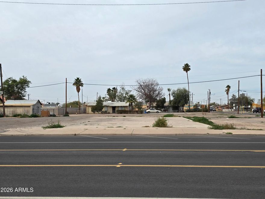 Commercial lot with an existing cement slab, ideally located near the U.S. Postal Service in the heart of Eloy. Zoned C-2 Community Commercial, this property offers excellent visibility and flexibility for future development. The surrounding area is experiencing continued growth, creating a strong demand for additional local businesses and services. A prime opportunity for investors or business owners seeking to establish a presence in a rapidly developing community with long-term potential.