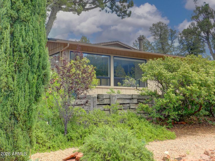 Location, Location, Location! This 2 bedroom, 2 bath home with a huge open floorplan sits on a 10,258 sq. ft. lot located in West Sedona and Surrounded by Million Dollar + homes in beautiful Rolling Hills Estates. If you want to enjoy red rock views in a quiet neighborhood,
near the Tlaquepaque Arts and Crafts Village, hiking, shopping, or dining out, this location will not disappoint. This little jewel is priced to sell! Make it your forever home, or your quiet retreat.