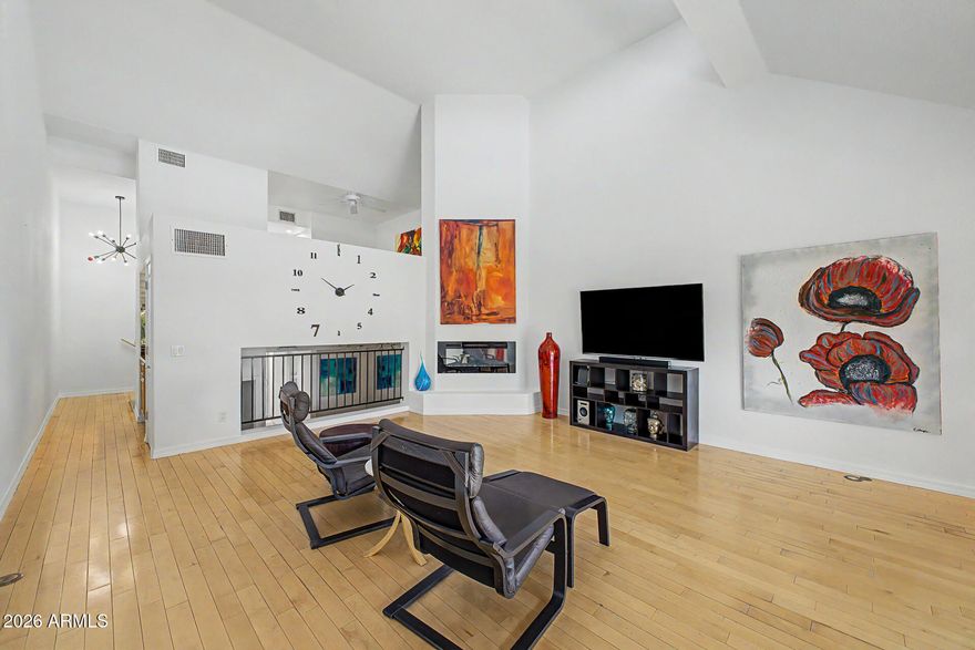 Rarely available 4-level urban townhome in Old Town Scottdale. This multi-level layout delivers warmth and privacy of a single family home with open living spaces, high ceilings and a flexible loft perfect for a home office or guest suite. With it's own private 2 car garage and 400+ sf balcony showcasing Camelback Mountain views, this is truly a rare find. Just steps from Scottsdale's best dining, nightlife, shopping, art galleries, and entertainment, this location delivers an unmatched live-work-play lifestyle. Minutes to Fashion Square, golf, spring training, and world-class resorts. A private retreat in the middle of it all. Whether you are searching for a full-time residence, vacation getaway, or investment opportunity, this home offers the ultimate Scottsdale lifestyle.