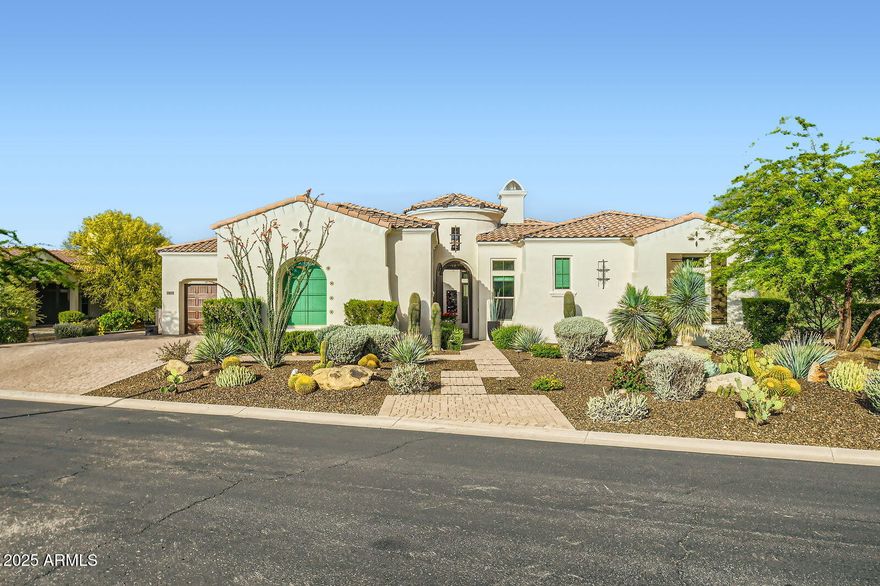 A Gem at Trilogy at Verde River with Four Peaks Views. This one-level, 5,030 square-foot home, at the exclusive planned community of Trilogy at Verde River, is equal parts sublime and gracious. Its airy and open floorplan - enhanced by soaring ceilings - perfectly showcases its elegant principal rooms, including five spacious bedrooms, plus 5 and a half bathrooms, and a 4-vehicle garage on a large, elevated .82-acre lot with panoramic mountain vistas with views of the majestic Four Peaks of the Tonto National Forest. The backyard could easily be mistaken for a resort space at a luxury hotel! A travertine patio stretches toward the large pool and spa to a magnificent rock formation waterfall, and encompasses a recessed trampoline, and an outdoor Ramada with fireplace, barbeque, and TV. If you have any clients looking for a wheelchair accessible home including a pool lift, ramps and wheelchair friendly attached casita,
this is the home for your clients.
Perfect mother-in-law or home office set up.