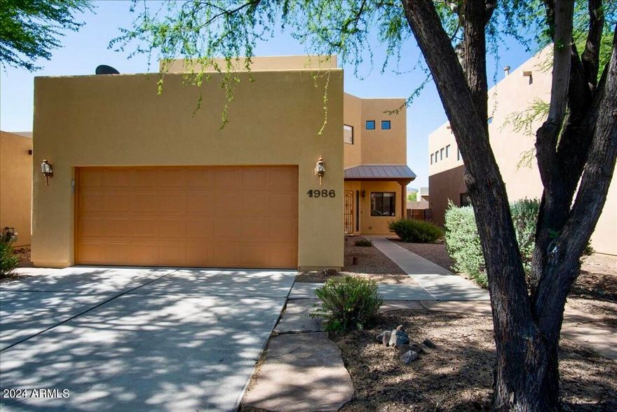 This move in ready, pride of ownership home offer 5 bedrooms, 3 bathrooms, and a 2 car garage.  The interior features tile throughout the home, excluding carpeting on the stairs only.  The kitchen in spacious, with upgraded cabinets, and extended buffet countertop with wine storage, custom backsplash, ample storage corner pantry with large kitchen island.  Additionally, there are two living areas and a secondary bedroom on the first level. The owner's bedroom is generously sized with a walk in closet and exterior access to a stunning balcony.  The exterior of the home features a fully landscaped retreat backyard with a beautiful pergola, flagstone patio, easy maintenance plantings, and artificial turf.  This one is ready to go!
