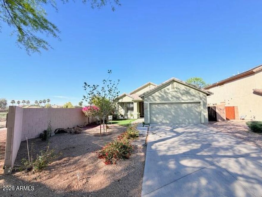 Welcome to this well-maintained home in the desirable Corte Sierra community. Situated on a corner lot at the end of a cul-de-sac, this property offers added privacy while being conveniently located along a walking path that leads to community greenbelts, playgrounds, and recreational courts.The layout offers comfortable everyday living with room to personalize and make it your own.

Step outside to enjoy a semi-enclosed Arizona room, providing additional space to relax, entertain, or enjoy Arizona's beautiful weather. The front yard landscaping is already complete, helping reduce maintenance and adding to the home's curb appeal.