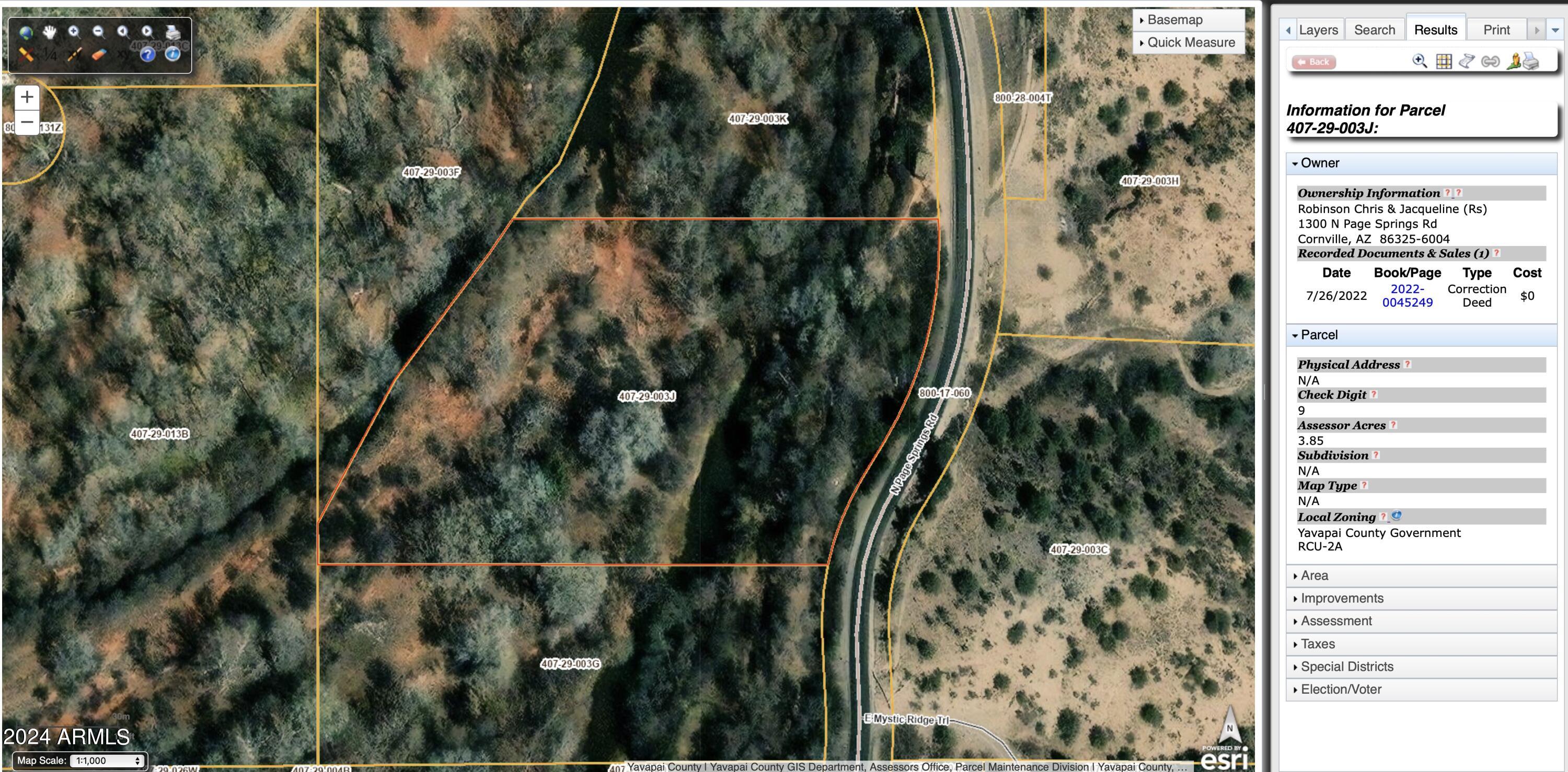 12xx N Page Springs Road -